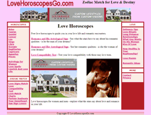 Tablet Screenshot of lovehoroscopesgo.com